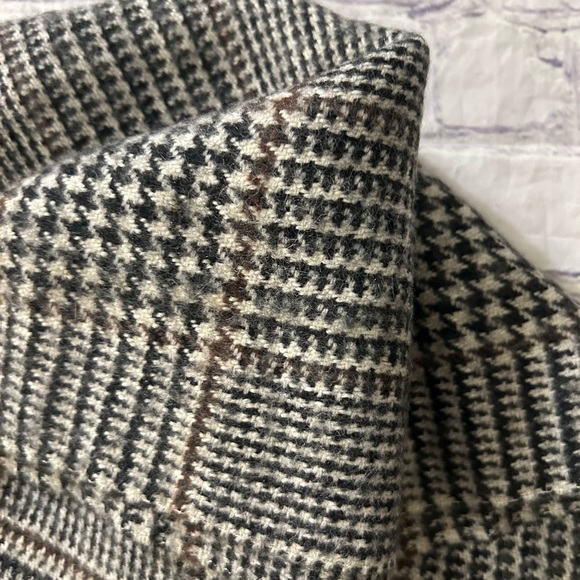 BANANA REPUBLIC PLAID MULTI COLORED WOOL BLEND MENS FRINGE CLASSIC SCARF - Picture 5 of 8